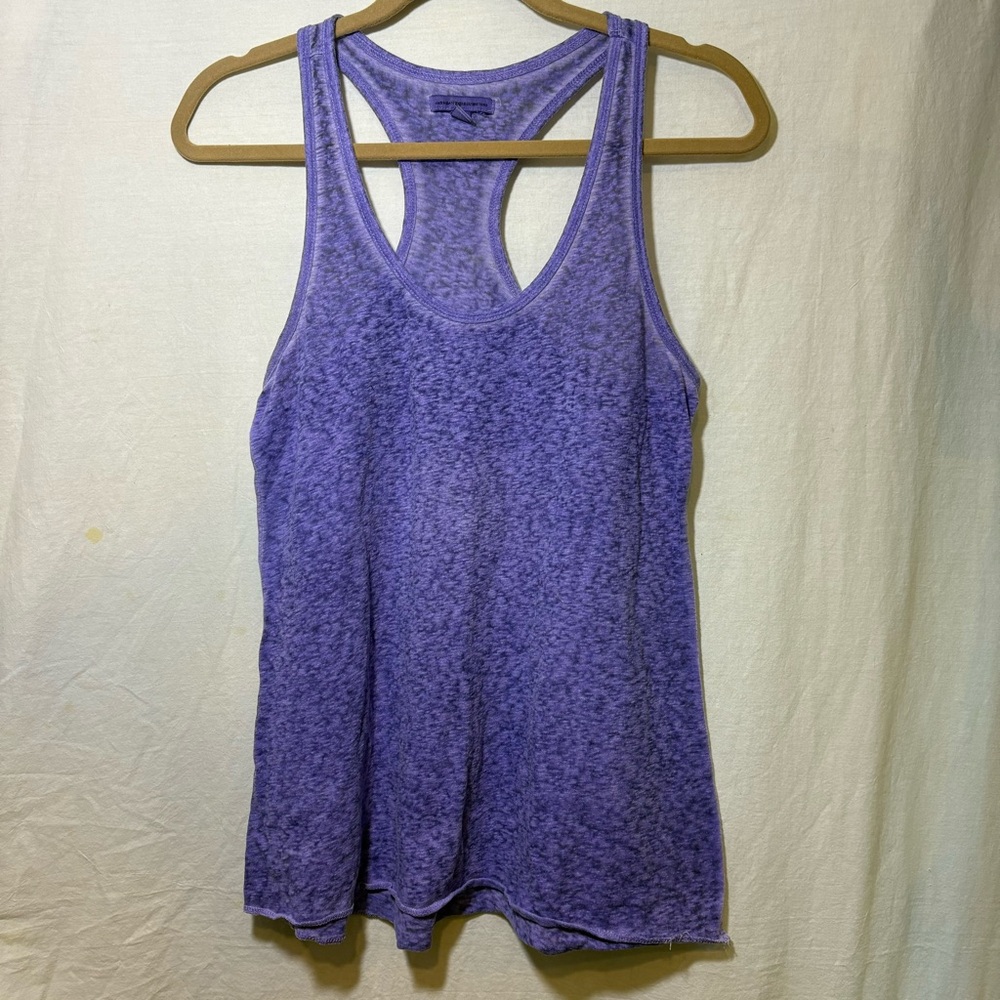 American Eagle Outfitters Purple Burnout Tank Top Size Medium EUC Casual Gym Fun